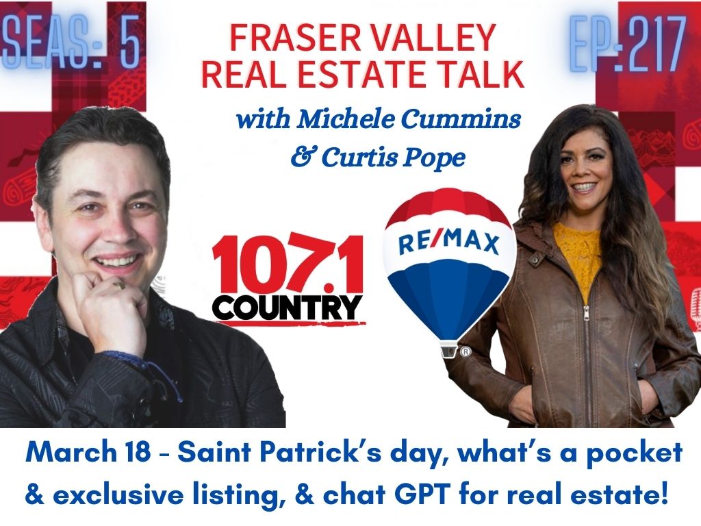 SEAS: 5 EP: 217 (March 18 show) St Patricks Day, what's a pocket & exclusive listing, & Chat GPT for Real Estate! 